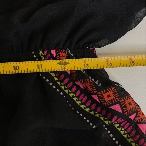 Old Navy Maternity Boho Black Geometric Aztec Print Maxi Dress Women Size Small - Picture 8 of 13